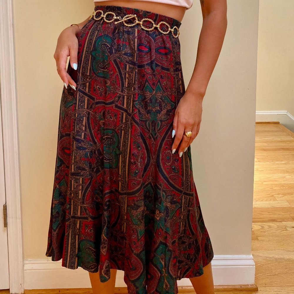 Vintage flowy long skirt